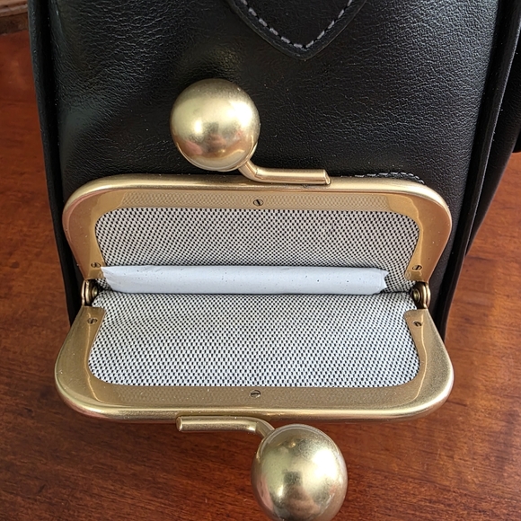 Coach CDZ12 Turnlock Haversack Black Leather Brass Shoulder Bag NWT - Picture 8 of 16